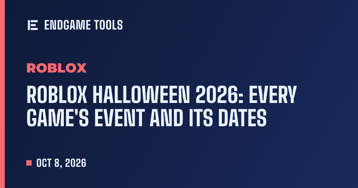 Roblox Halloween 2026: every game's event and its dates