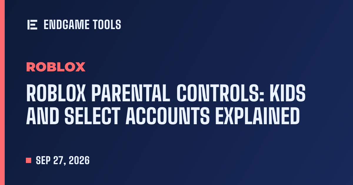 Roblox parental controls: Kids and Select accounts explained