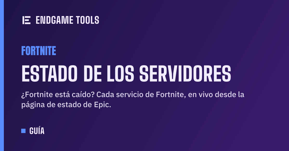 ¿Fortnite está caído? Estado de los servidores en vivo