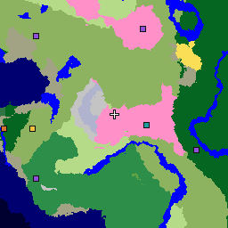 Karte des Seeds -5763373155568405562: 1.024 × 1.024 Blöcke um seinen Einstiegspunkt, mit Biomen und Bauwerken