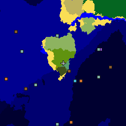 Karte des Seeds -8878447164282674988: 1.024 × 1.024 Blöcke um seinen Einstiegspunkt, mit Biomen und Bauwerken