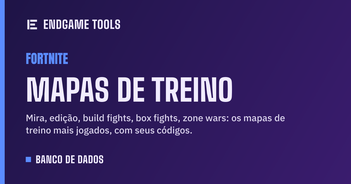Mapas de treino do Fortnite: mira, edição, box fight