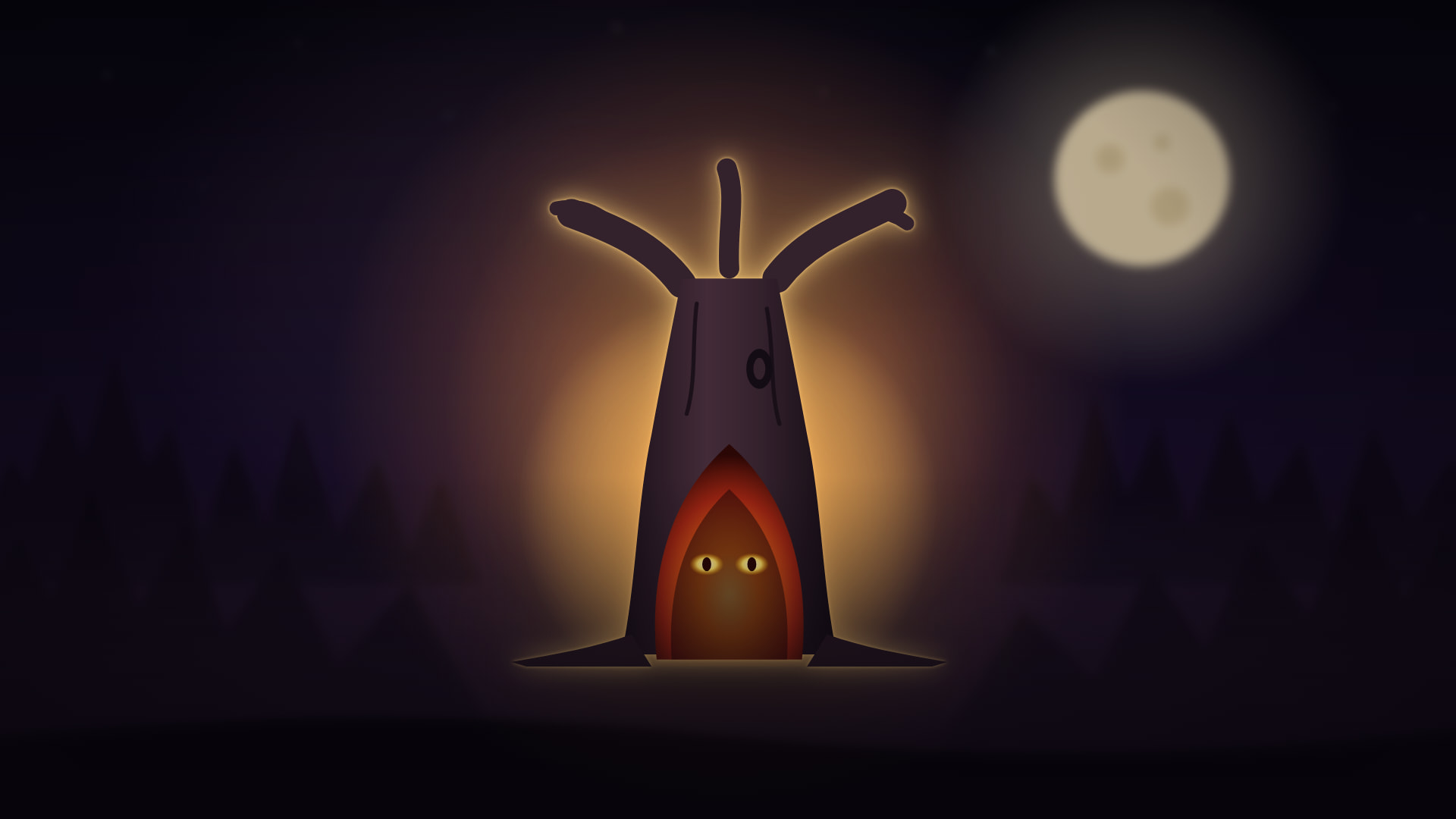 Ein hohler Baum, von innen beleuchtet, zwei Augen im Dunkeln: The Hollow auf Roblox, alle Livestream-Zeiten und das Finale am 31. Oktober